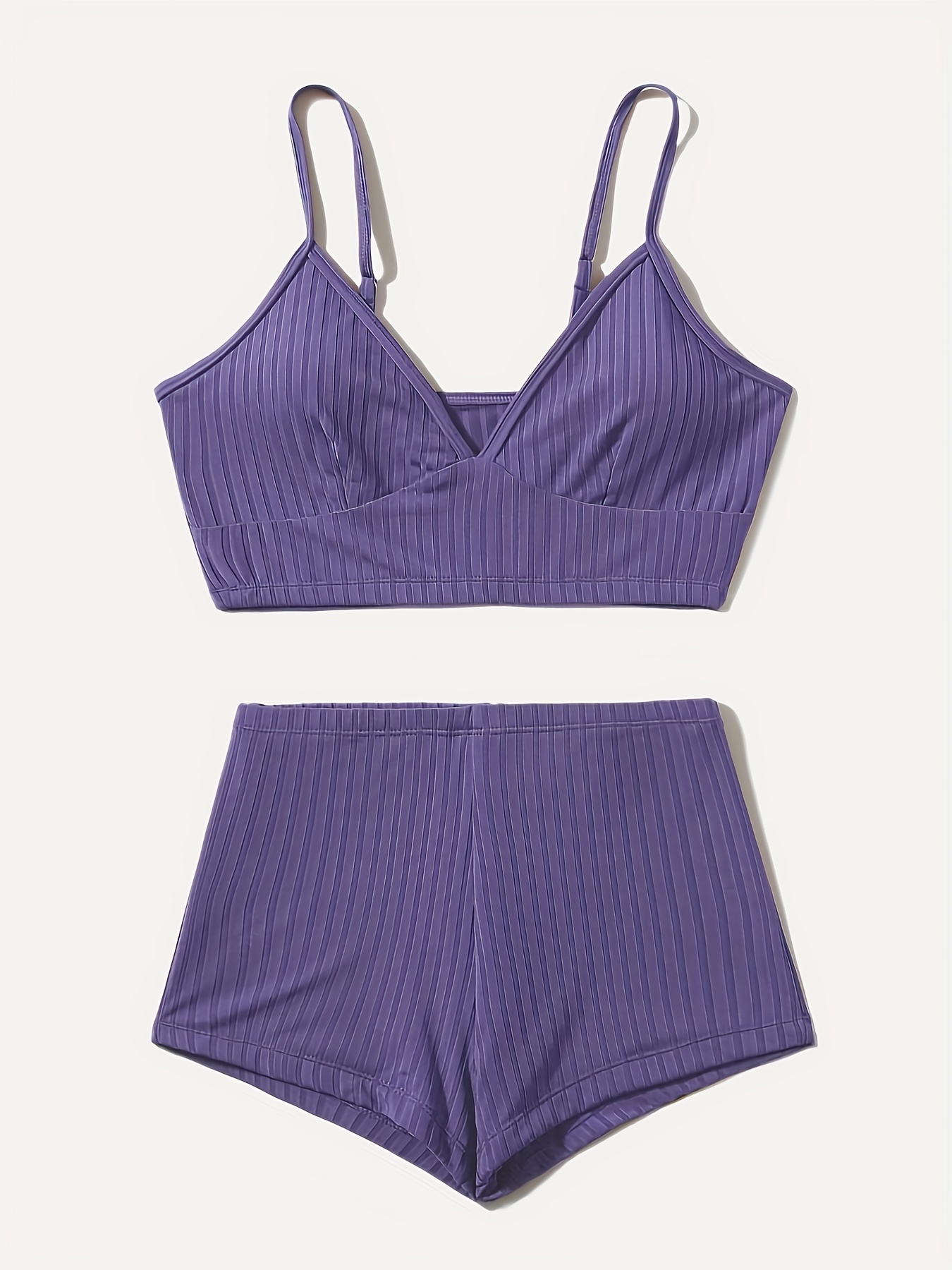 Lilac Knotted Crop Swim Top