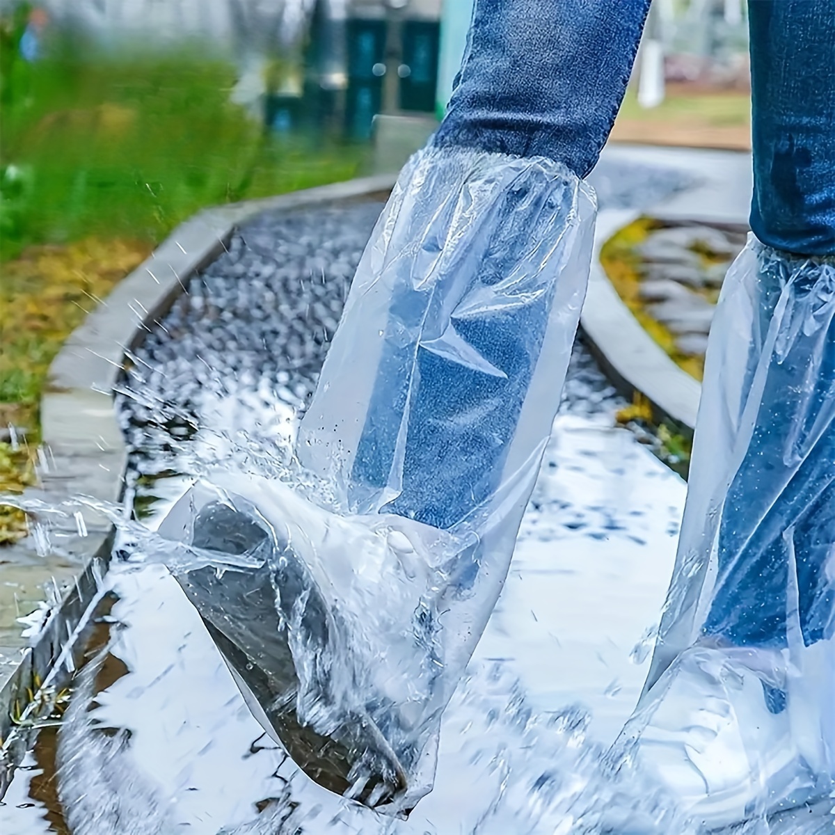 Regenstiefel Abdeckung Silikon Regenstiefel Wasserdichte Schuhüberzieher  Kinder Regen Tag Outdoor Regenstiefel Hohe Röhre Verdickt Anti-Rutsch