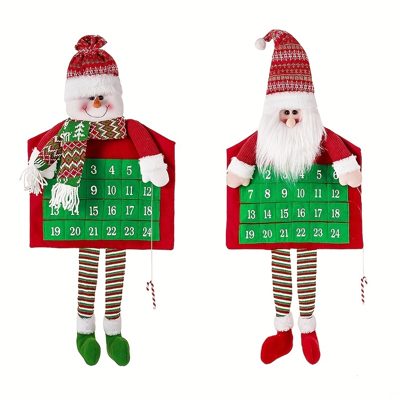 Christmas Countdown Calendar Pendant, Cartoon Old Man House Non-woven  Christmas Tree Felt Calendar, Wall Calendar - Temu