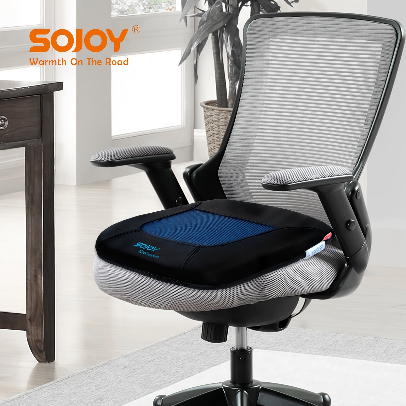 Sojoy Gel Seat Cushion For Long Sitting, Car Seat Cushion And Office Chair  Cushion For Back, Sciatica, Coccyx, Tailbone Pain Relief - Temu