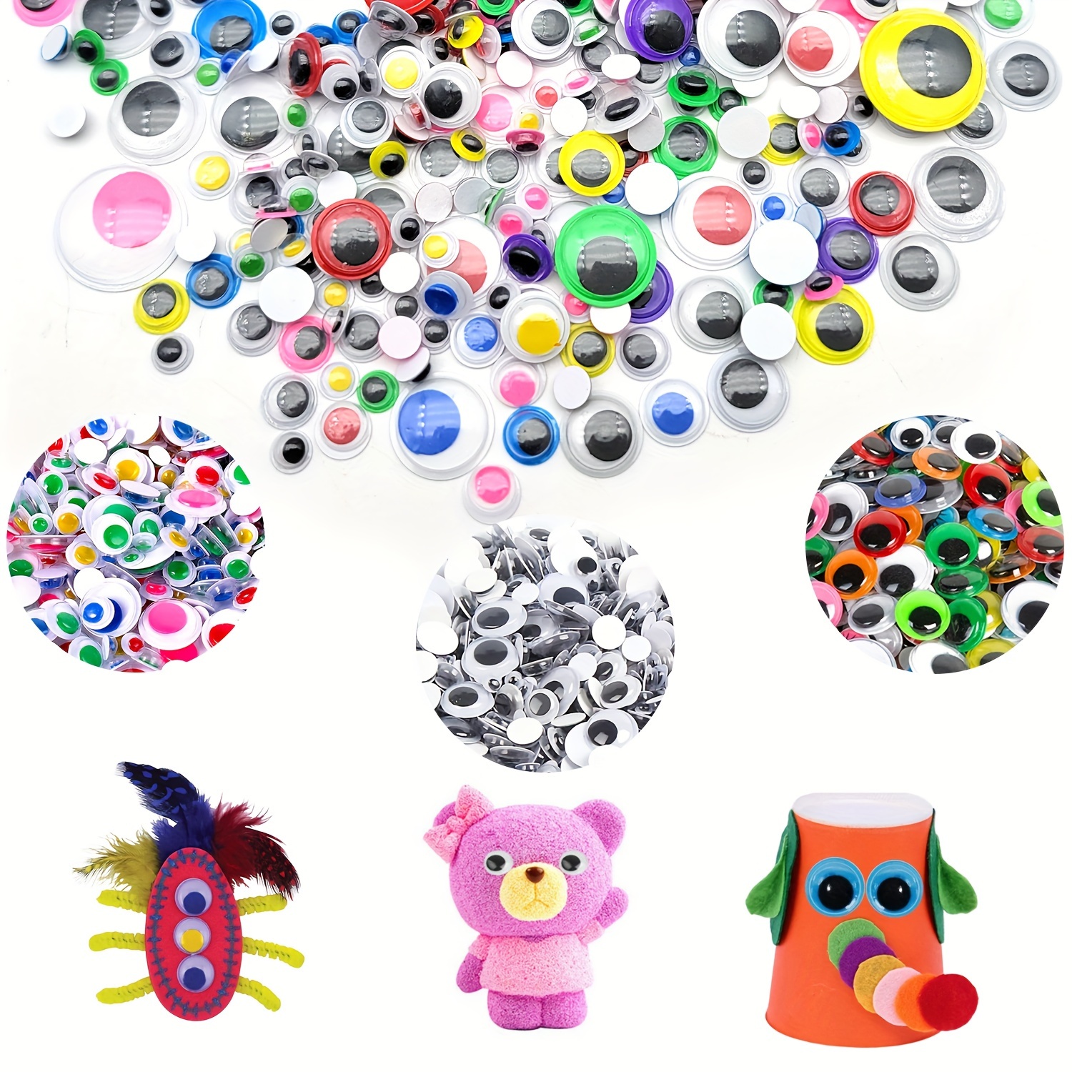 Googly Eyes Self Adhesive Crafts Craft Sticker Wiggle Eyes - Temu