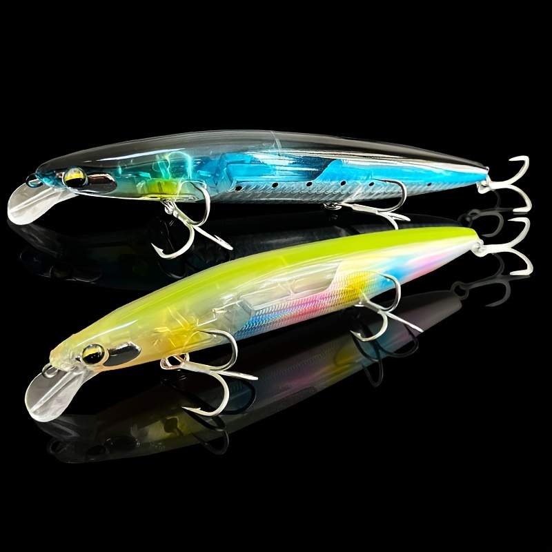 1pc 14.4cm-27g Bionic Minnow Wobblers Fishing Lure, 5.67inch-0.95oz Plastic  Artificial Hard Bait Fishing Tackle For Pike Bass Pesca Fishing