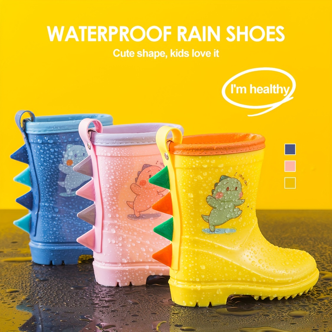 Cute yellow 2024 rain boots