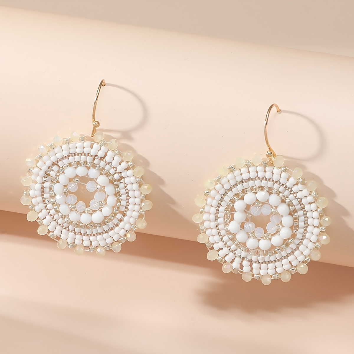Bohemian Style Flower Rhinestone Dangle Earrings