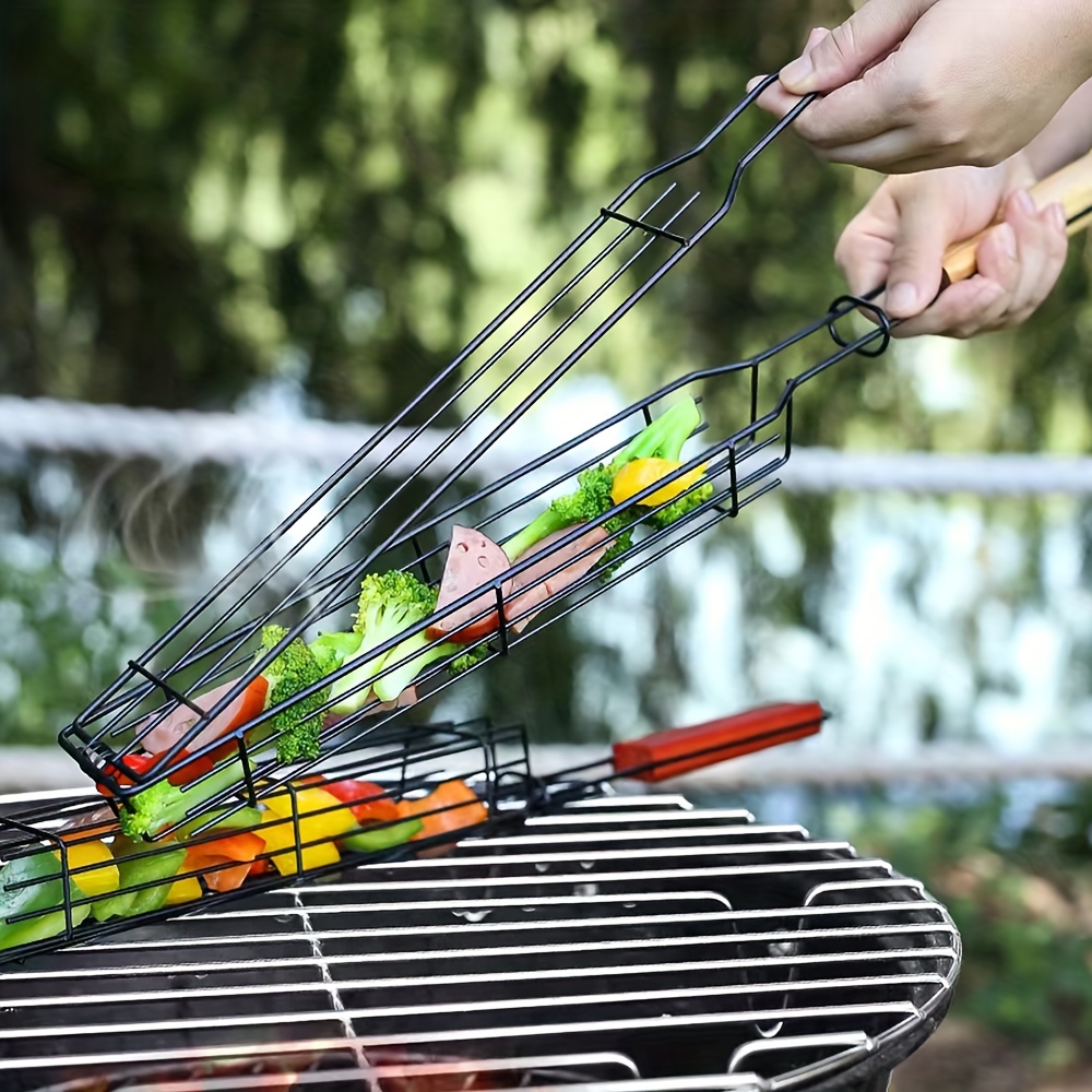 Roasted Hot Dog Grill Basket Barbecue Net Grill Sausage - Temu