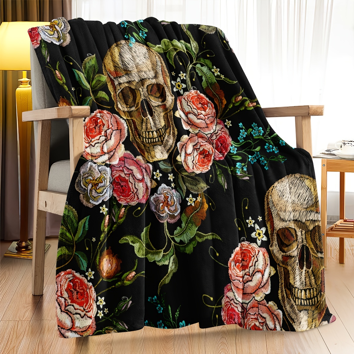 1pc Spider Printed Blanket Doux Confortable Flanelle Couverture