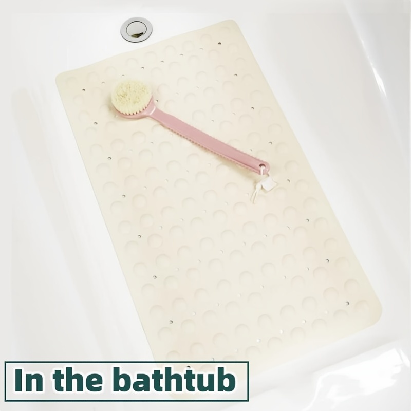 Non-slip Bath Mat For Kids, Elderly, And Bathroom Floor - Machine Washable, Mildew  Resistant, 27.5 X 15.75 - Grey And Beige - Temu Germany