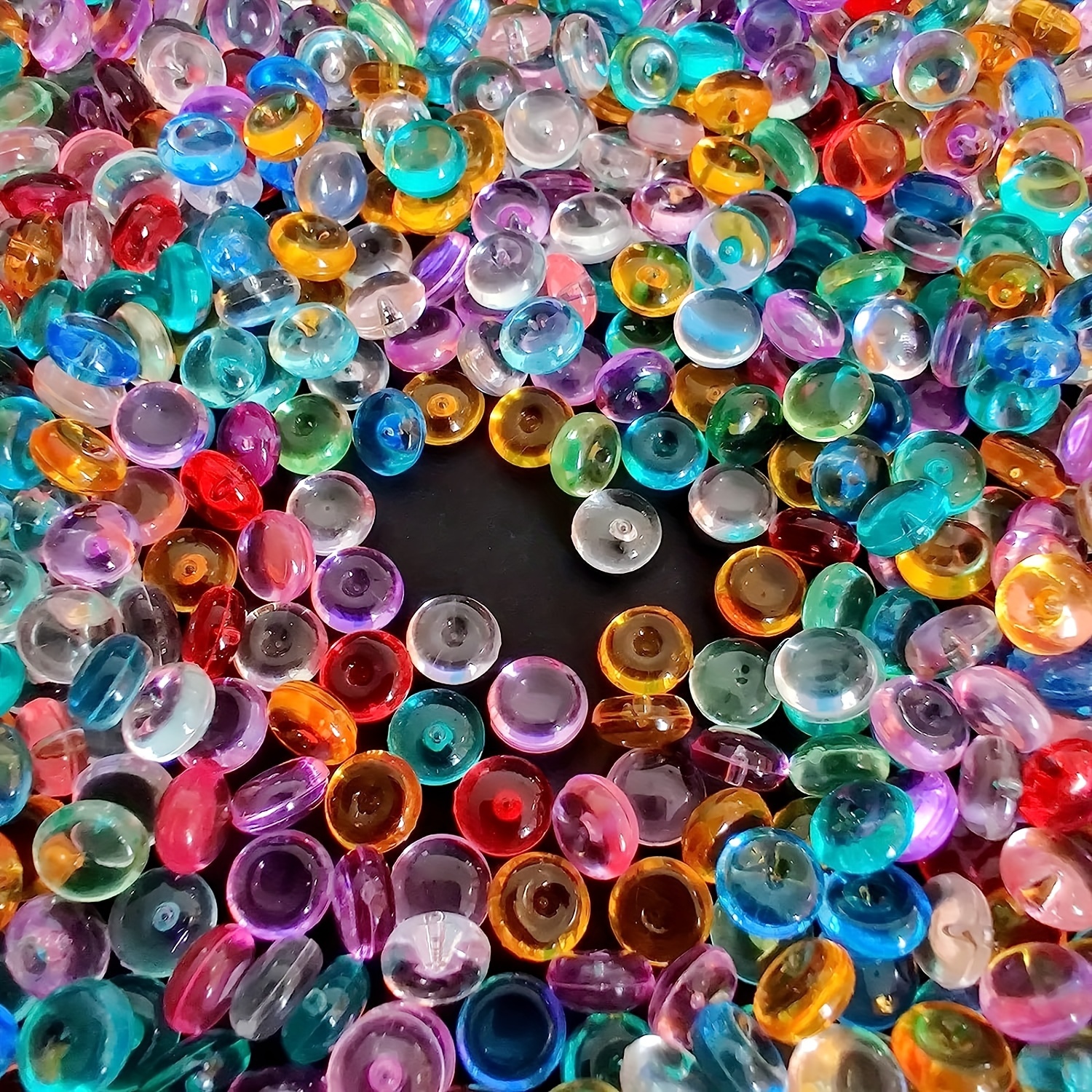 1000 Pieces Acrylic Heart Gems Charms Plastic Heart Vase Fillers for