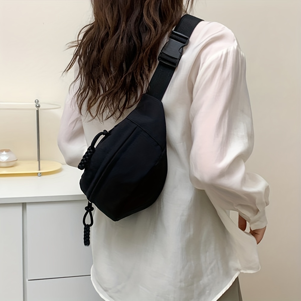 Nylon Unisex Chest Bag Minimalist Shoulder Bag Small Waist 