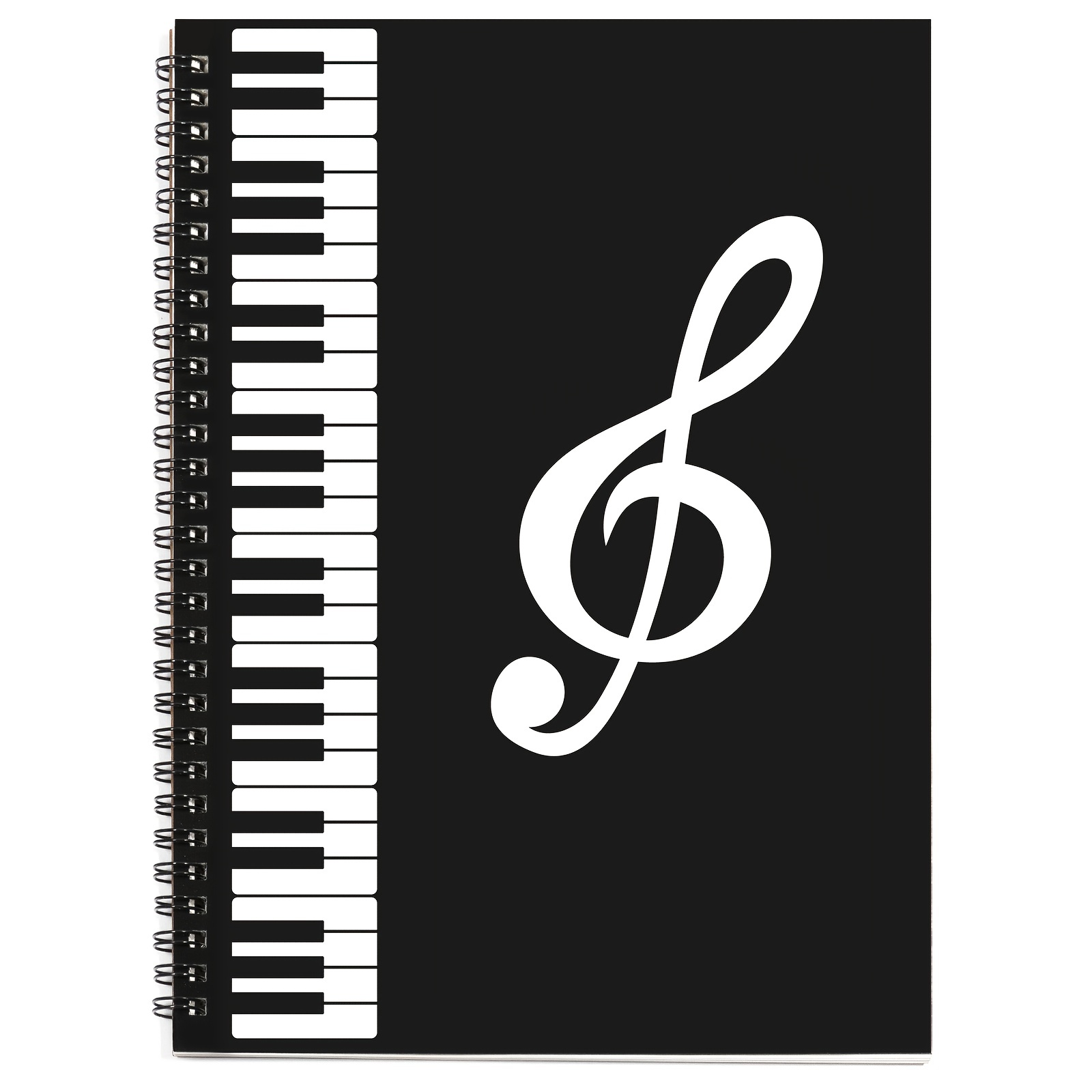 Raccoglitore Porta Spartiti Musicali, Cartelle Porta spartiti per Fogli in  Formato A4, con 20 Tasche. Tema musicale (Nero con dettaglio pianoforte)