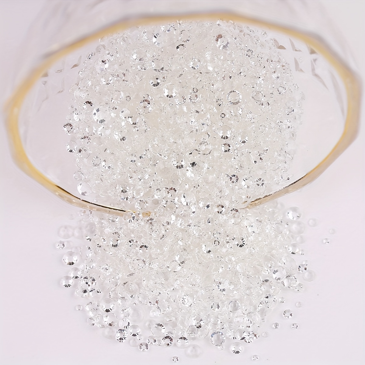 Glitter Gems Ss16 Ss20 Ss30 Flatback Stones Clear Crystal - Temu