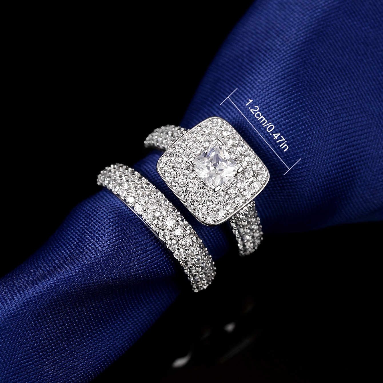 Elegant Women Fashion Wedding Jewelry Ring Set Romantic - Temu