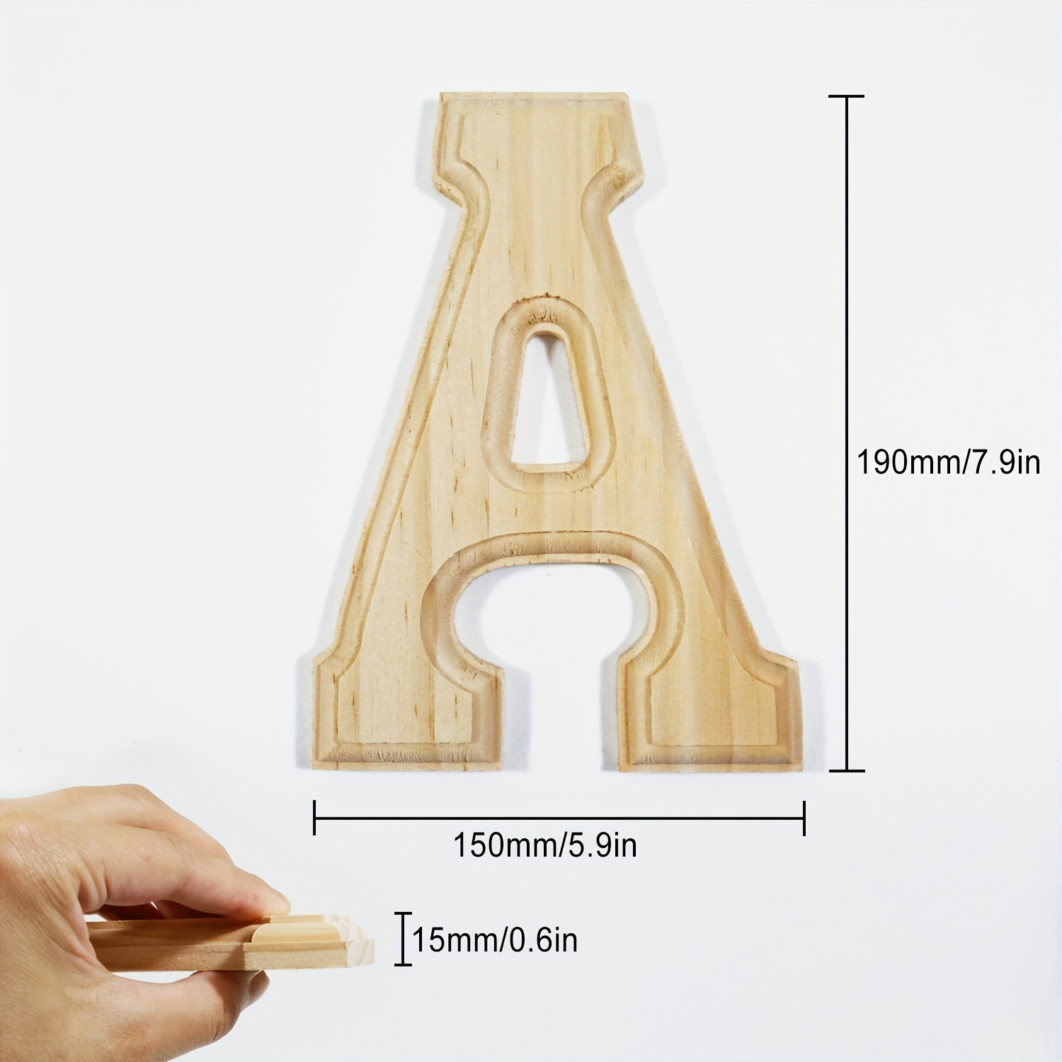 Wooden Letter J Wood Alphabet Letters For Crafts Wood - Temu