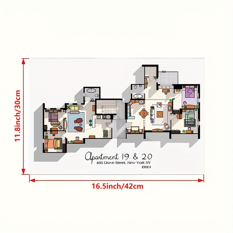 Friends TV Series Apartment Poster Canvas Wall Art Home Deco