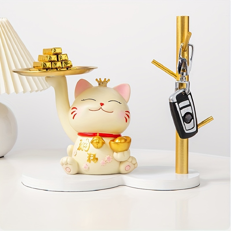  Maneki Neko, gato de la fortuna de la suerte, Maneki Neko de  cerámica de 12 pulgadas, gato de la suerte grande, gato de la suerte  japonés, simbolizando riqueza linda suerte agitando