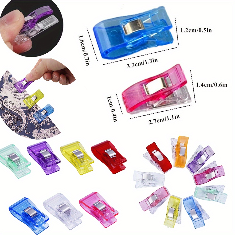 15/30Pcs Plastic Craft Quilting Magic Clips Multipurpose Quilting Sewing  Clips for All Kinds of Sewing Crafting Hanging Clamps
