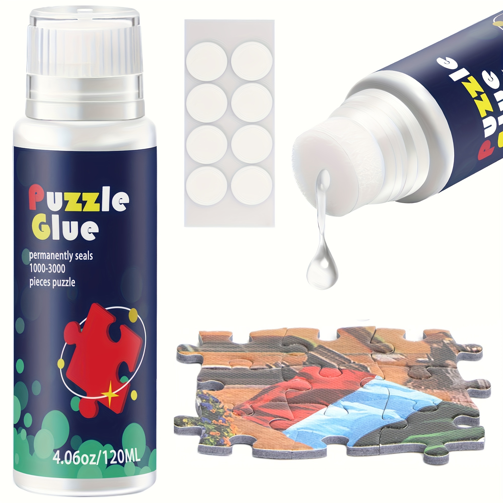Puzzle Glue Clear with New Sponge Head Replace Puzzle Saver Suitable for  1000