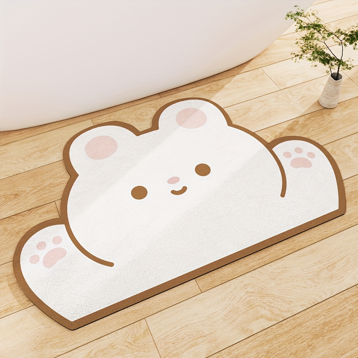 Cute Animals Pattern Bath Rug Soft Non slip Quick Dry Bath - Temu