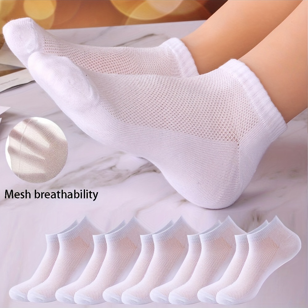 Sheer Mesh Socks Lightweight Breathable Casual Short Socks - Temu