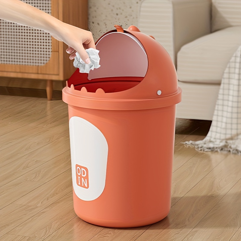 Desktop Trash Can Lid Large Opening Press Design High Capacity Living Room  Table Mini Waste Sundries Paper Basket Daily Life - AliExpress