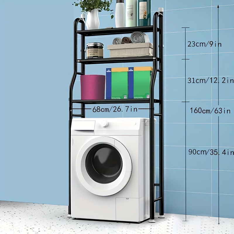 2-Tiers Over Washer Dryer Storage Shelf Telescopic Laundry