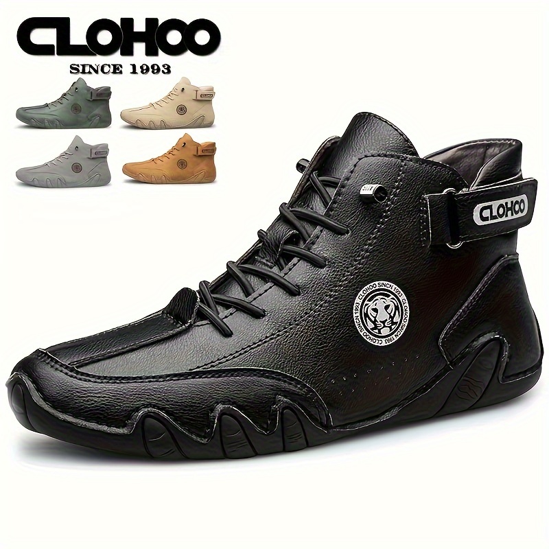 Lazy boots quickly put on and take off leather zipper - Shop no-collide  Men's Casual Shoes - Pinkoi