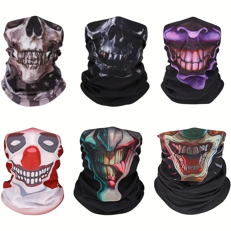 Seamless Bandanas Punisher Neck Buffs Motorcycle Cycling Marvel