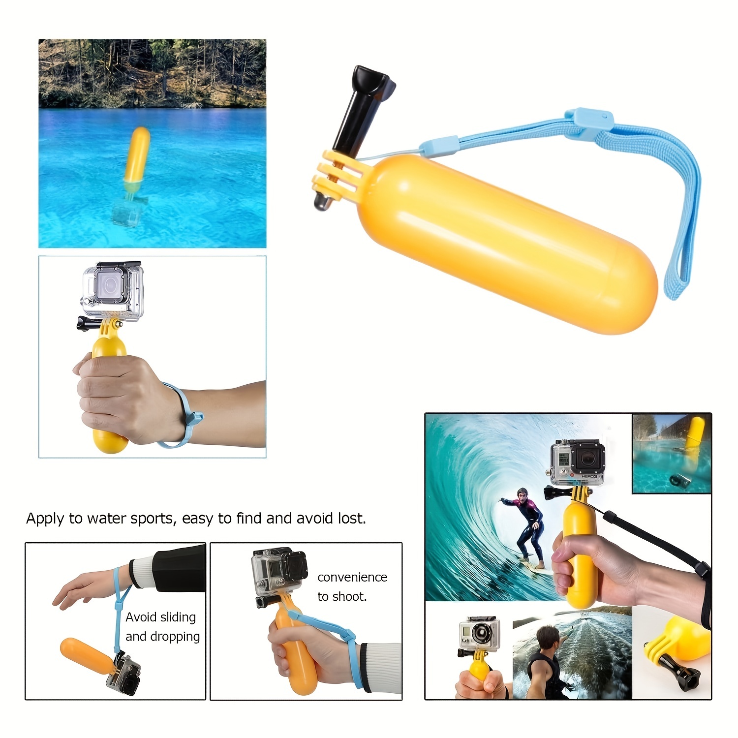 Head Strap+floating Hand Grip Handle Stick Bobber Floaty - Temu
