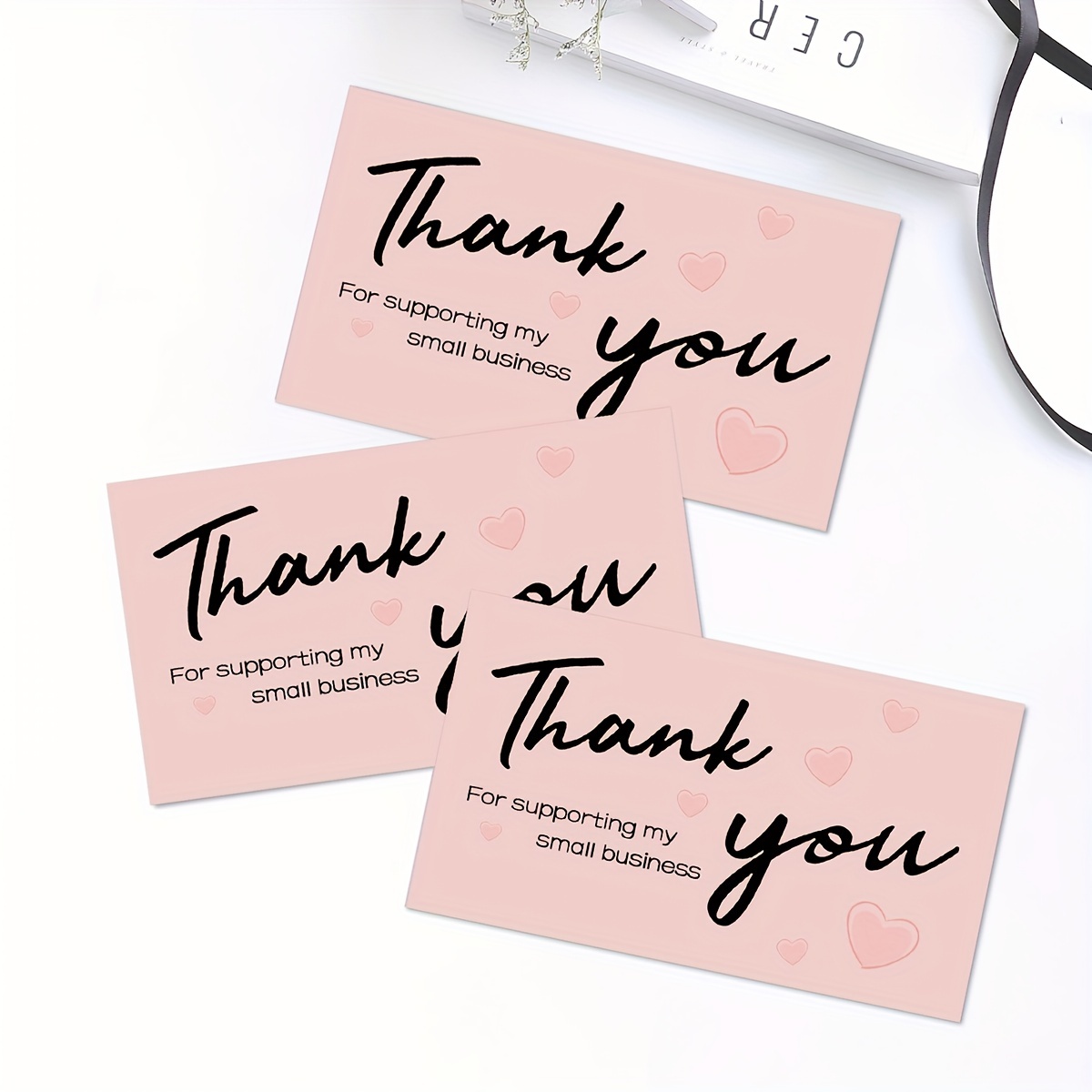 Thank You For Supporting My Small Business Cards Elegant And - Temu