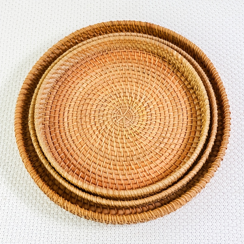 1pc Wooden Round Tray