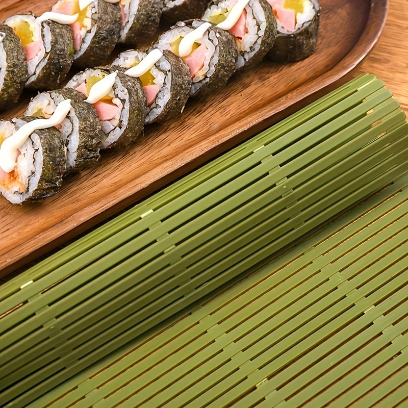 Green Bamboo Sushi Mat Roller 2 Piece Set