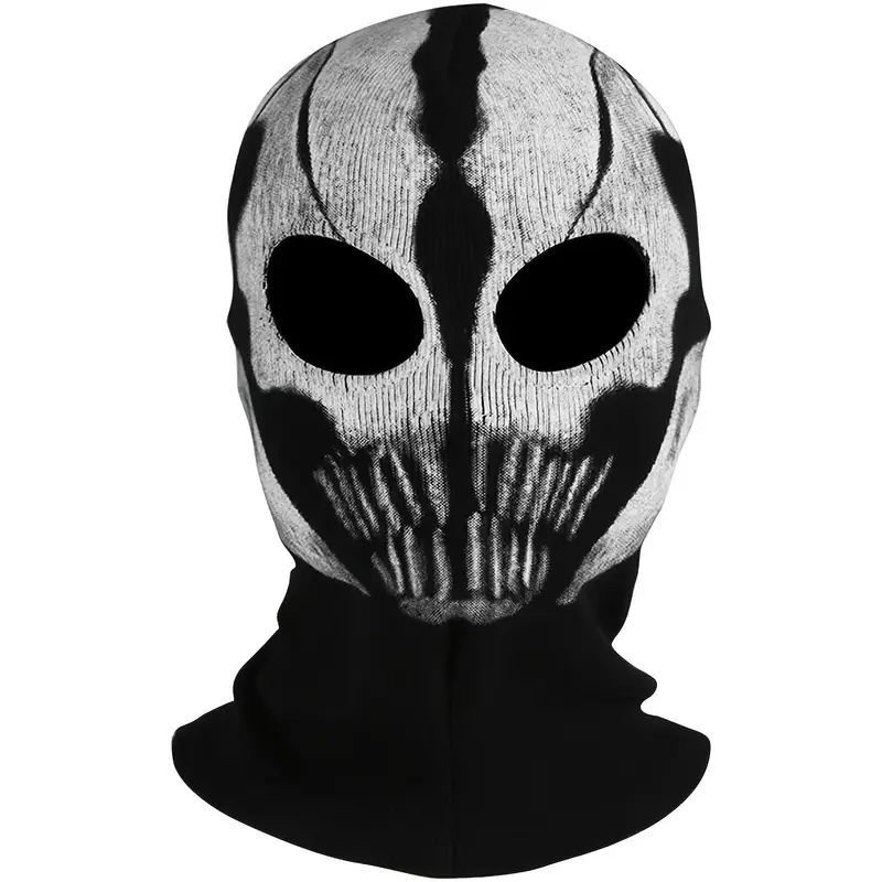 1pc Fabric Ghost Mask Balaclava Skull Hood White