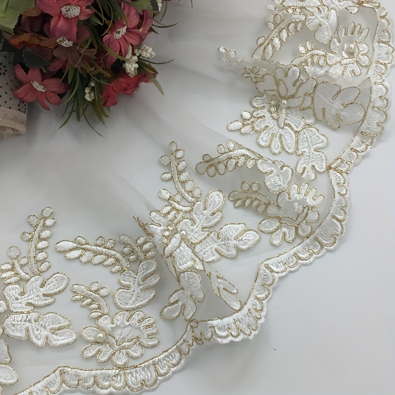 1 Pair, Sequins Silver Embroidered Gown Appliques Flora Mesh Baroque  Vintage Sew On Patches For Wedding Decoration Dress DIY, Embroidery  Applique Iron