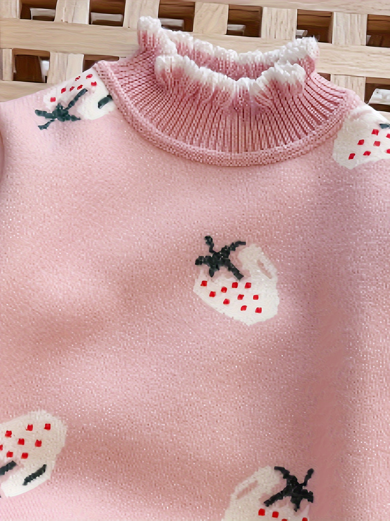 Cute pattern plush sweater