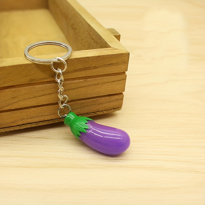 Vegetable Keychain Simulation Carrot Corn Tomato Pumpkin Eggplant Gift