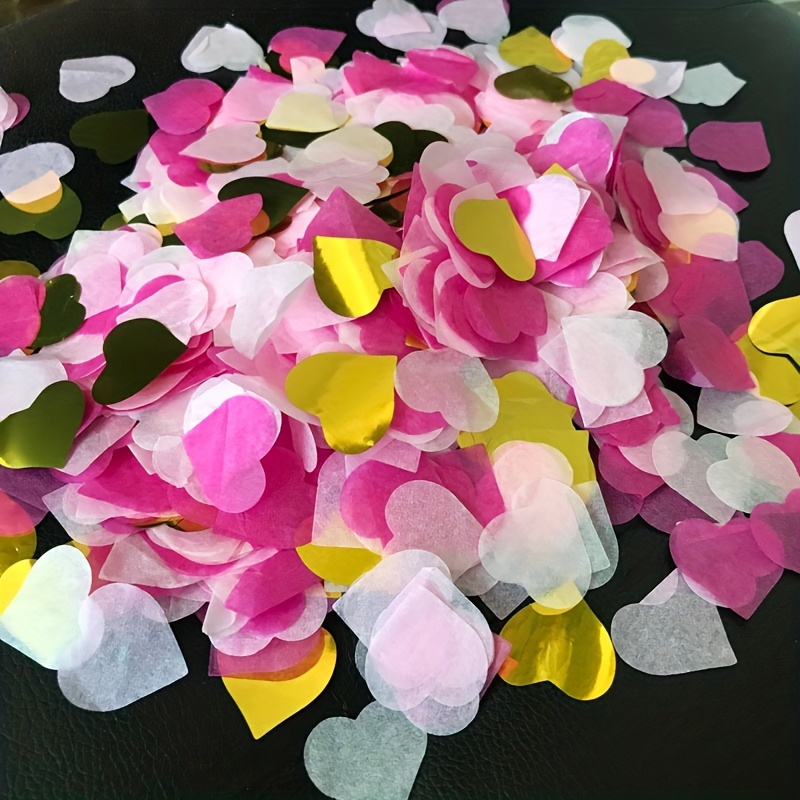 

Set, Colorful Love Peach Heart Confetti Valentine's Day Wedding Party Hand Throwing Petals, Wedding Decor Supplies, Festival Decor Supplies