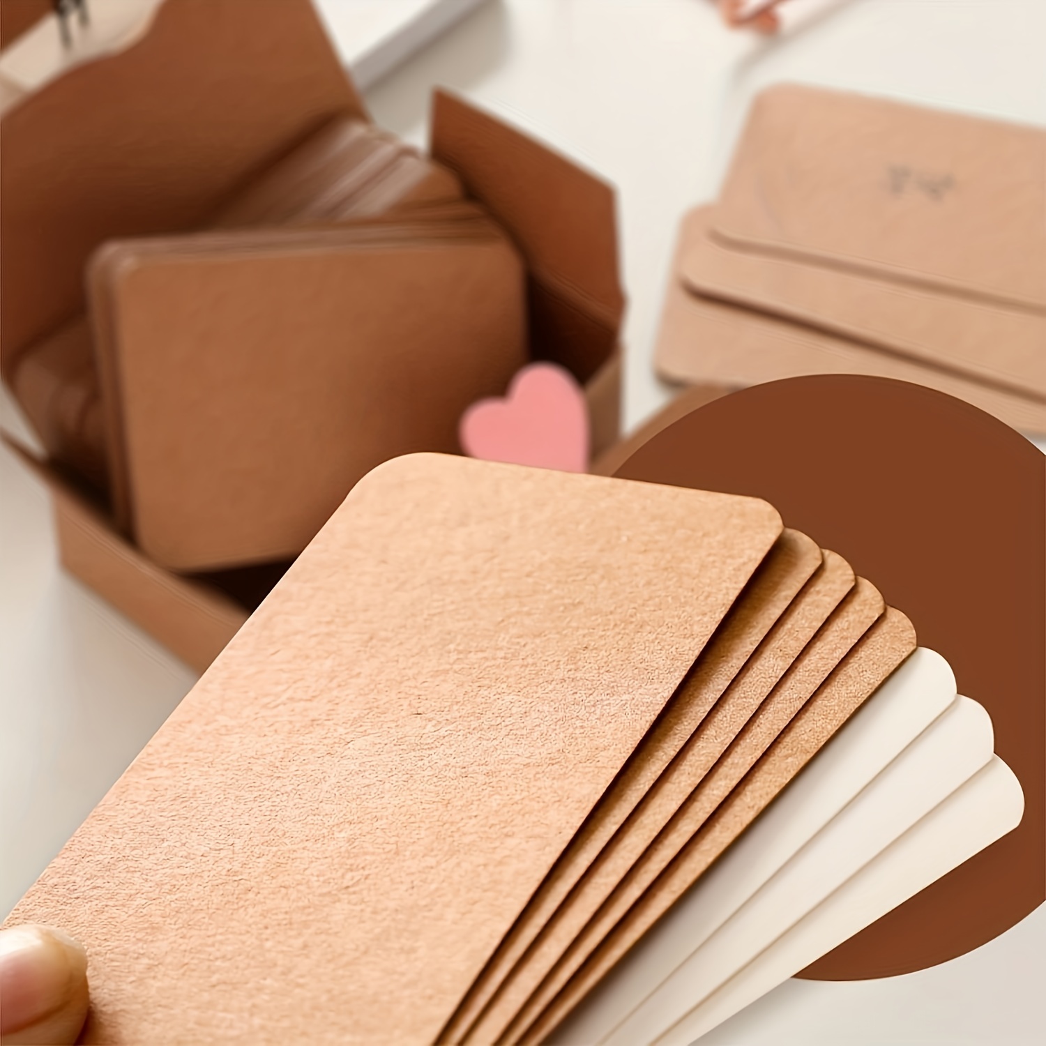 50pcs Heavy Brown Kraft Paper Paper, 300 Gsm=110 Lb Cover=200 Lb Text, 8.5  X 11 Inches, For Art And Craft, Painting, DIY Projects