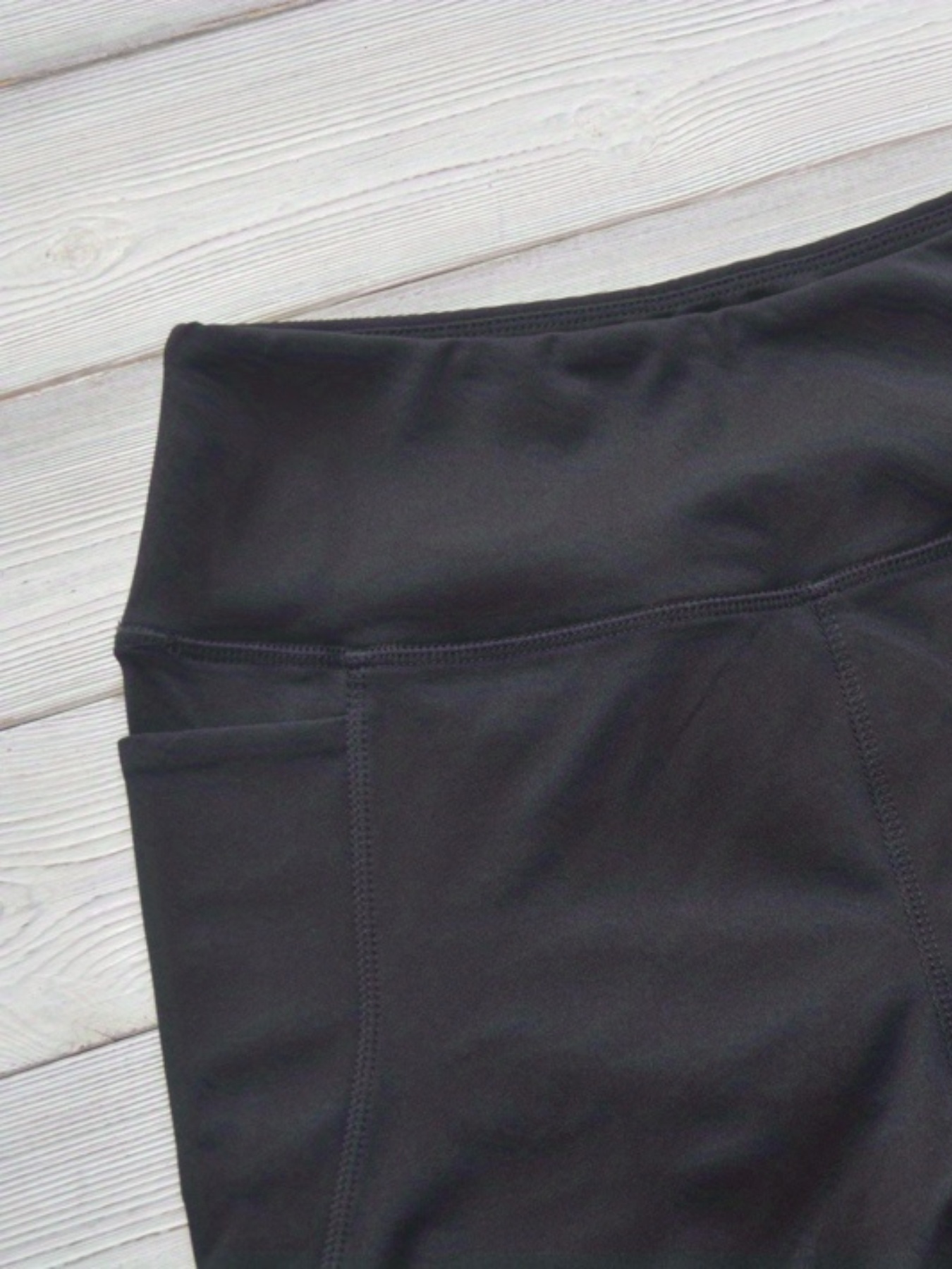 Black Side Pocket Yoga Leggings, Mesh Stitching Sexy Running Fitness Sports  Pants, Women's Activewear