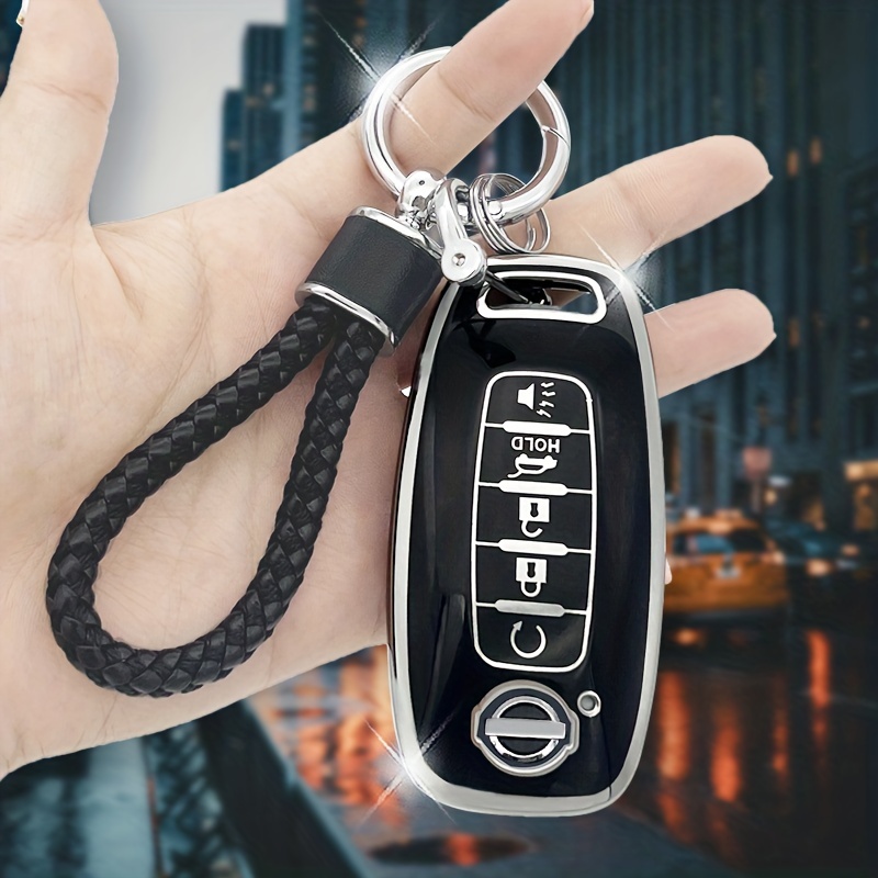 Key Fob Cover With Pu Leather Keychain For Grand Cherokee 200 300 Journey  Smart Key - Temu Bahrain
