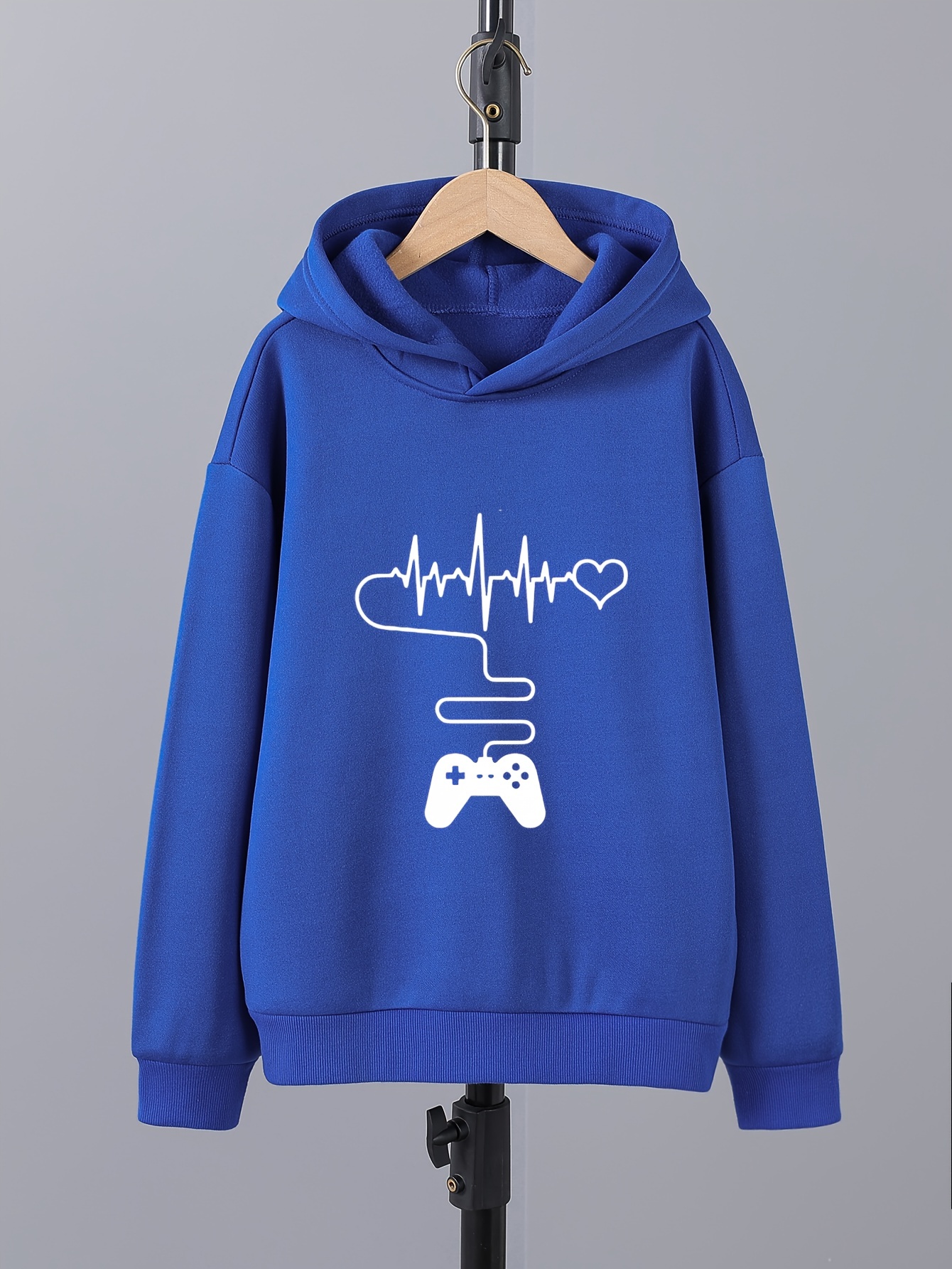 stylish gamepad print boys casual pullover long sleeve Temu