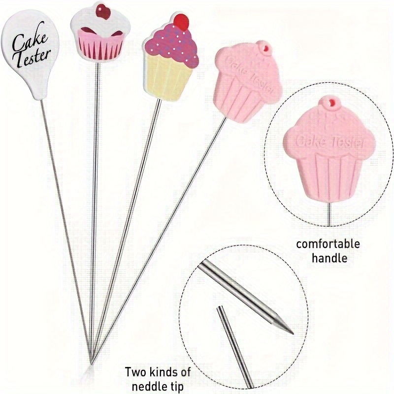 Cake Tester Needles Stainless Steel Cake Test Needle Cake Needle Icing Mixing Needle Baking Tool,Cake Tester Skewer Needles for Kitchen Home Bakery