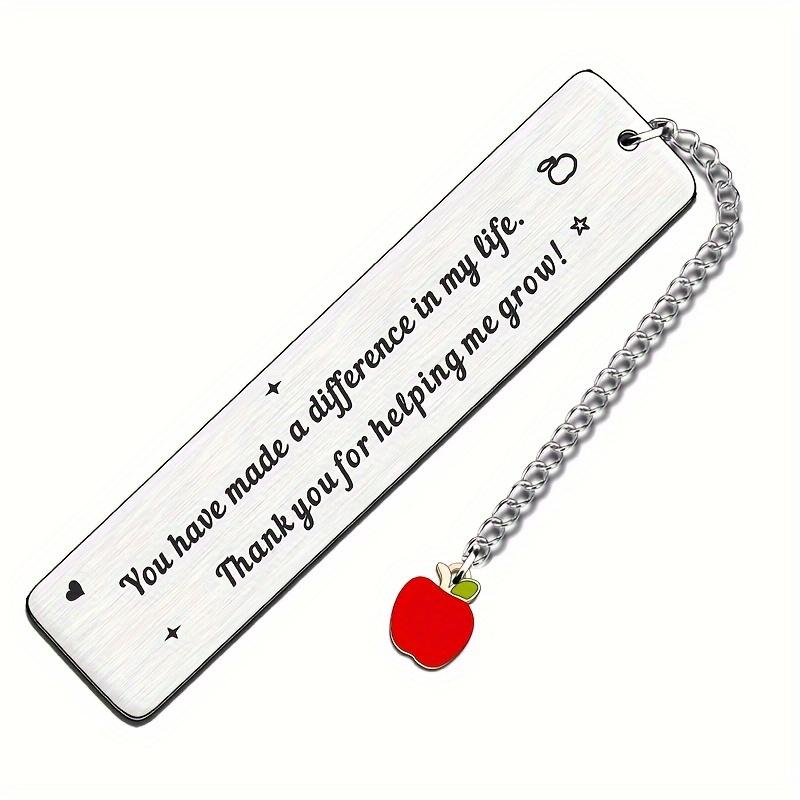 

Stainless Steel Bookmark, Thank You Teacher Gift, Teacher Bookmark Gift