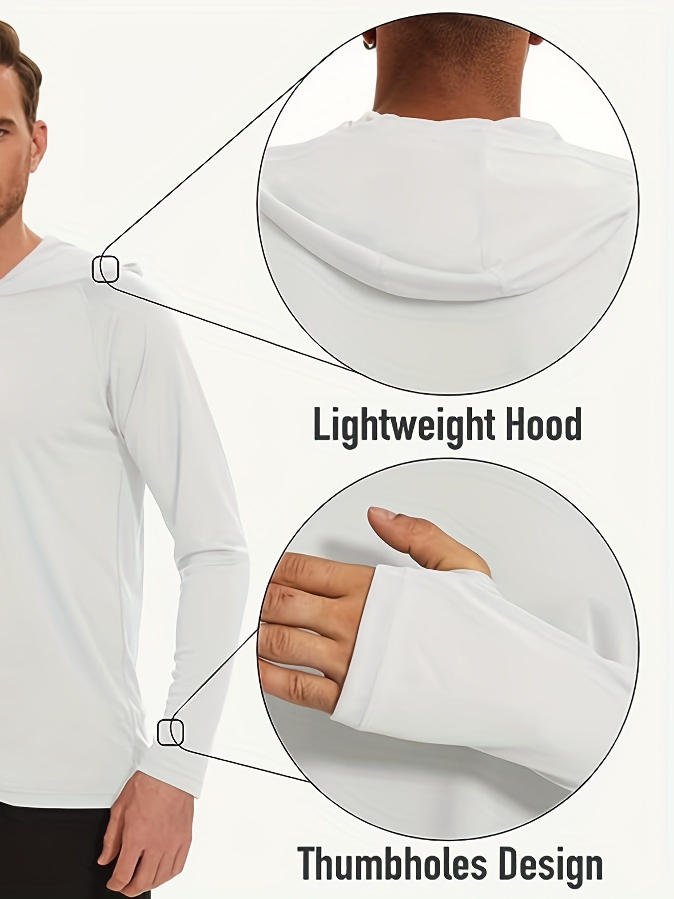 Men's Solid Long Sleeve Active T shirt Tee Sun Protection - Temu Philippines