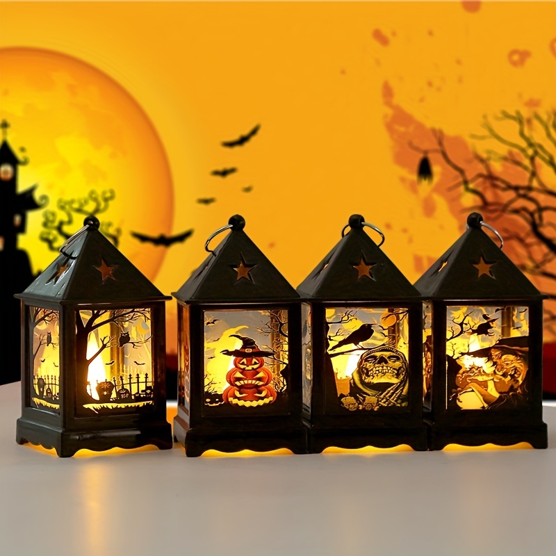 Dropship Vintage LED Halloween Candle Lantern Halloween Lantern,Mini Lantern  Decorative Lights Vintage Hanging LED Small Candle Lanterns Gifts For Indoor,Outdoor,Table,Party  Pumpkin Witch Castle Decoration to Sell Online at a Lower Price