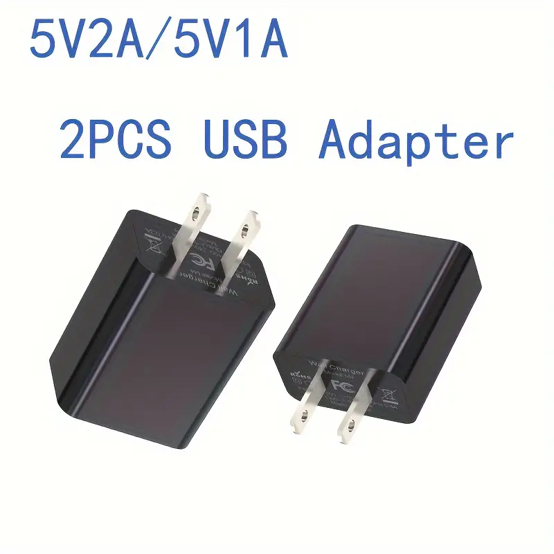 1pc/2pcs 10W Chargeur Mural USB USB Wall Plug 5V 2A/1A - Temu Canada