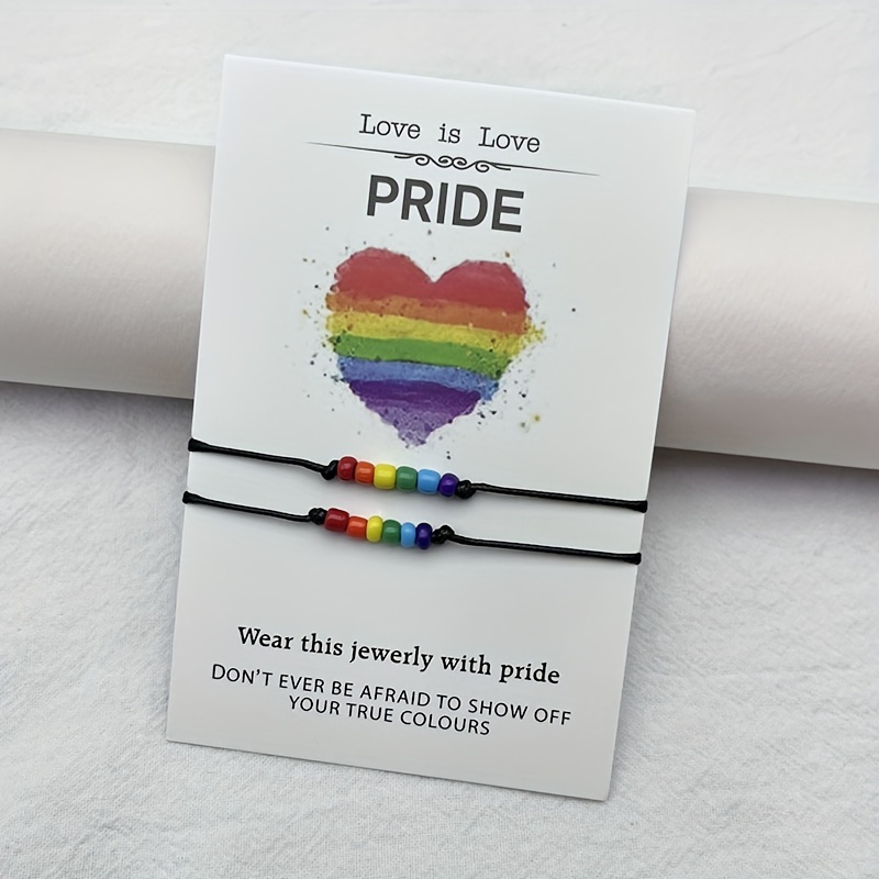 1pc Proud Month Rainbow Festival Lgbt Pride Day Party Bracelet Rainbow  Couple Bracelet Bracelet Packs Holiday Gifts Pride Day Gifts Party Favors, Check Out Today's Deals Now