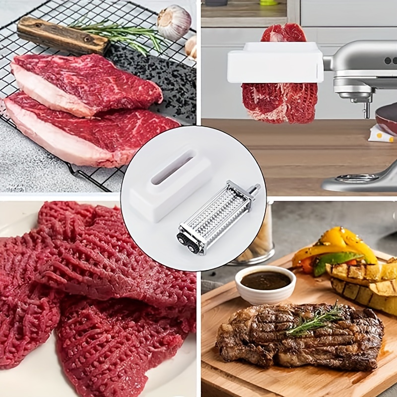 Lawenme Meat Tenderizer for KitchenAid Stand Mixer-Updated Stainless Steel  Gears Meat Tenderizer Attachment for All Models KitchenAid, Sturdy and Last