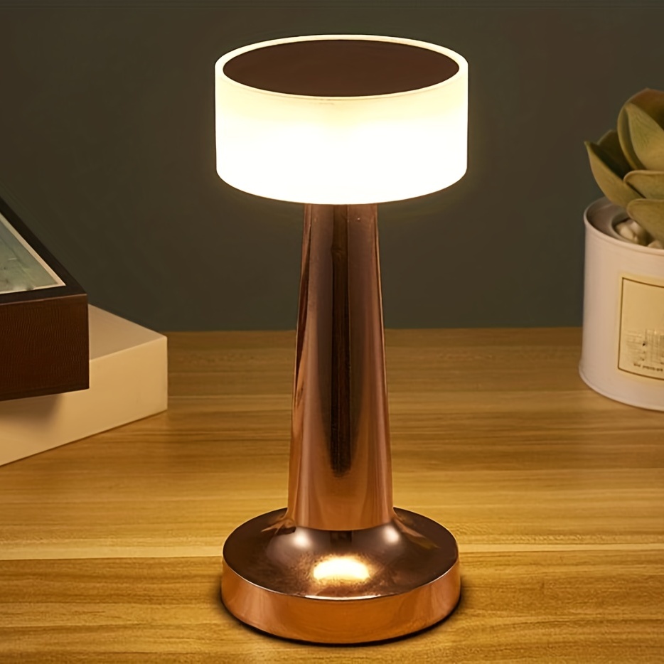 Lámpara de mesa recargable por USB,portátil, inalámbrica,LED para el  hogar,lámpara de lectura,para dormitorio y sala de estar,sala de