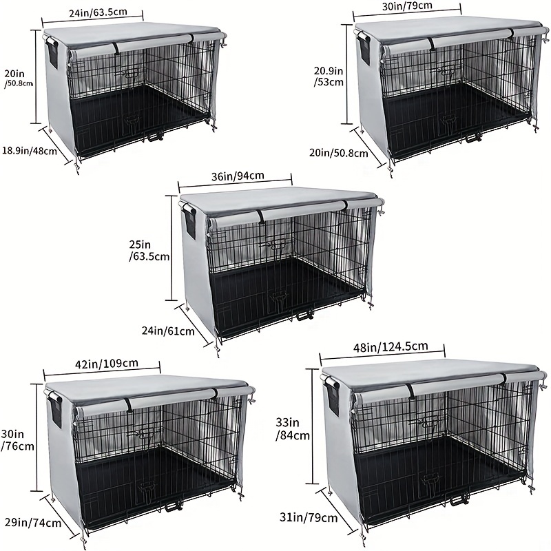 Housse de caisse pour chien Housse de chenil pour animaux de compagnie  Quatre portes Prévention des moustiques Isolation froide Protecteur de cage  de chien portable
