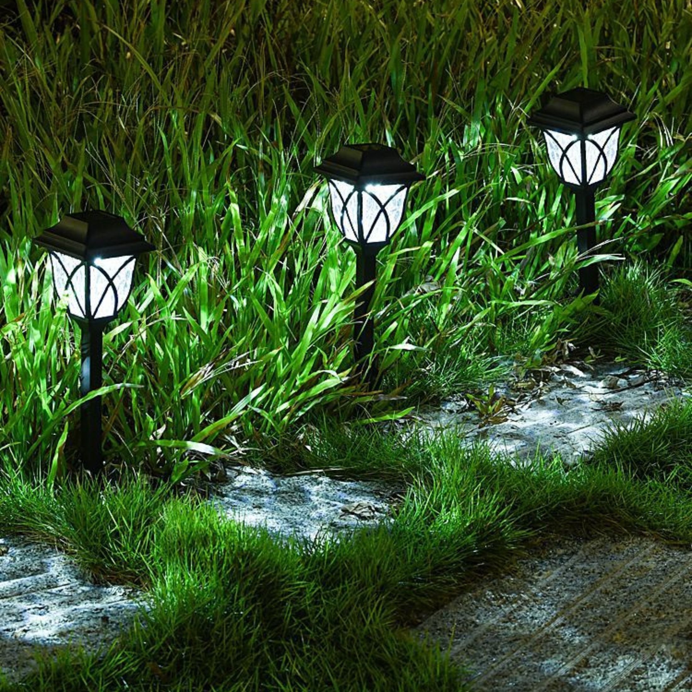 2pcs Luces Solares Pared Luces Decorativas Jardín Aire Libre - Temu